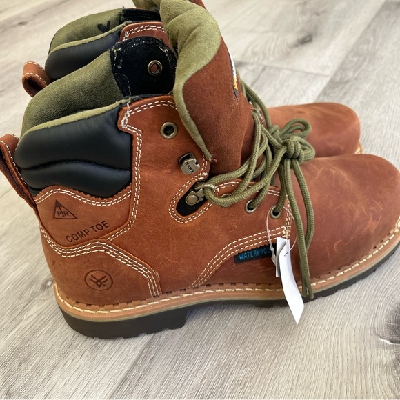 Hawx Men's Brown Leather Boots - Picture 2 of 3